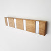 Puerta Pared Soporte Roble Madera Maciza Cinc Níquel 4 Ganchos Colgador