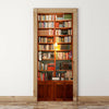 Door Sticker New 3D DIY PVC Waterproof  Door Wall Mural Book Shelf qd008