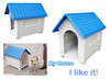DURABLE DOG HOUSE KENENL - LARGE  BLUE / RED