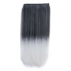 Long Straight Bundles 60cm 23.62" Gradient color hair extension piece 5  clip