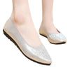 Suqare Fake Diamond Low-cut Old Beijing Cloth Shoes  light color
