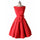 Bowknot A-line Bubble Skirt Sleeveless Dress    red