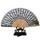 Double-layer Lace Folding Fan brown bone black surface 22*40cm