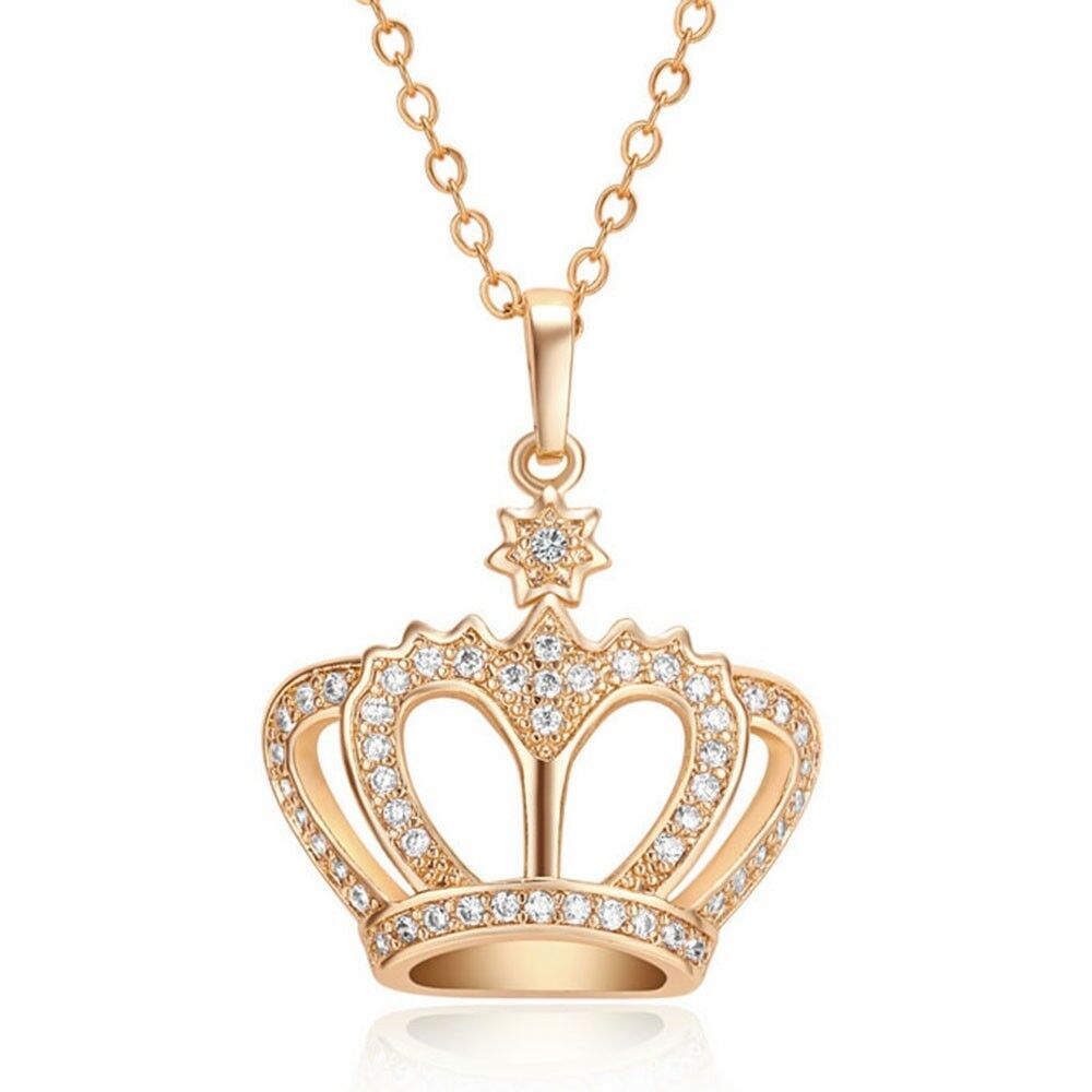 Full Zircons Crown Pendant