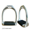 Aluminium Cheval Strirups avec Caoutchouc Coussin Main Poli