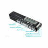 1.3" Led Mini Grabadora de Voz Digital con Mp3 Reproductor Negro