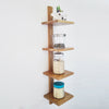 Rustikales Holz CD/DVD Display Aufbewahrung 4 Ebenen Wand Befestigung Ecke