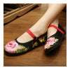 Old Beijing Embroidered Cloth Shoes Flat Ballet   black