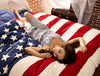 USA Flag Velvet Warm Duvet Quilt Cover Sets Bedding Cover Sets