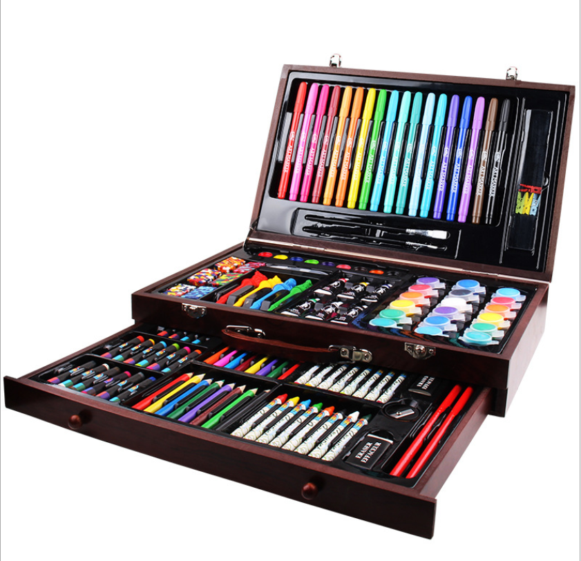 Painting Drawing Pencils Kids Stationery Set Box 123 Pcs
