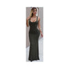 Sleeveless Vest Holloe Backless High Waist Irregular Hem Long Skirt Dress Woman