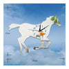 3D Silent Mirror Wall Clock Creative Chinese Style Horse