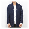 Man Cloth Chinese Style Man Cloth Wind Coat Flax   navy