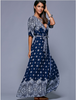 Gorgeous Boho Floral Bell Sleeves Hippie Holiday Maxi Long Dress