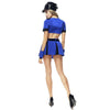 Blue Policewoman Game Uniform Halloween Bar DS Costume