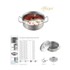 Double bottom bunk binaural duck hot pot pot bottom soup pot composite gas