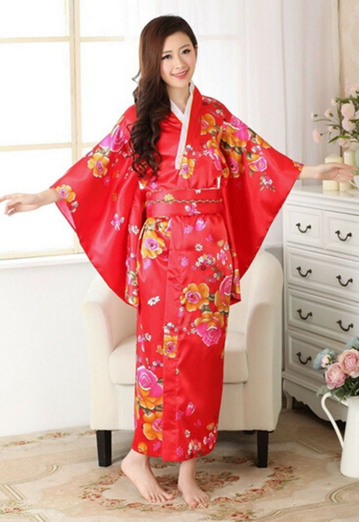 Vintage Retro Luxurious Japanese Garment Kimono Cosplay Costume Yukata ...
