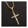 Cross Pendant Zircon Diamanted Necklace   golden