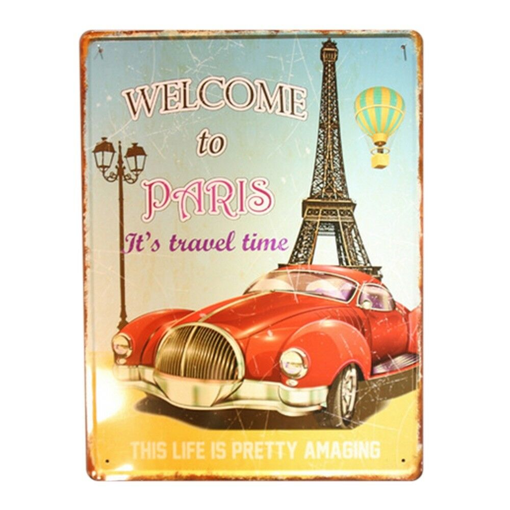 Europe Vintage Iron Car Plate Wall Hanging Decoration    A18