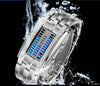 Waterproof Creative Date Digital LED Luminous steel Men Women Bracelet Watch