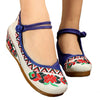 Old Beijing Cloth Embroidered Shoes Flax heel floral dancing comfort loafer