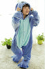 Kids Cartoon Sleepwear Pajamas Cosplay Costume Animal  Suit Fancy blue stitch