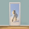 New 3D DIY PVC Waterproof  Door Wall Mural Sticker White Horse qd029