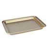 Horno Plato Antiadherente Hornear Herramienta Rectangular Dorado Pequeño Tamaño