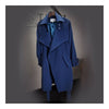 Wind-Mantel Langärmlig Schmal Mittelteil Lang Damen Kleidung Marineblau