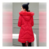 Winter Woman Middle Long Thick Down Coat Plus Size   red