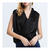 Fashionable Shawl Collar Shirt   black