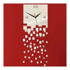 Miroir Horloge Murale 3d Décoration Carré Mosaïque Argent