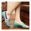 Peach Flower Old Beijing Embroidered Cloth Shoes