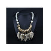 Fashionalbe Nexklace Perle Gland Doré Feuille Femme Collier