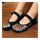 Square Dance Old Beijing Cloth Shoes Embroidered National Style    black