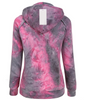 Women Gradient Tie Dye Color Fleece Hoodie Sweatshirt Jumper Top Outwear Jacket