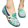 Peach Flower Old Beijing Embroidered Cloth Shoes