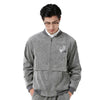 Man Cloth Cardigan Embroidery Coat Jacket Suit  grey