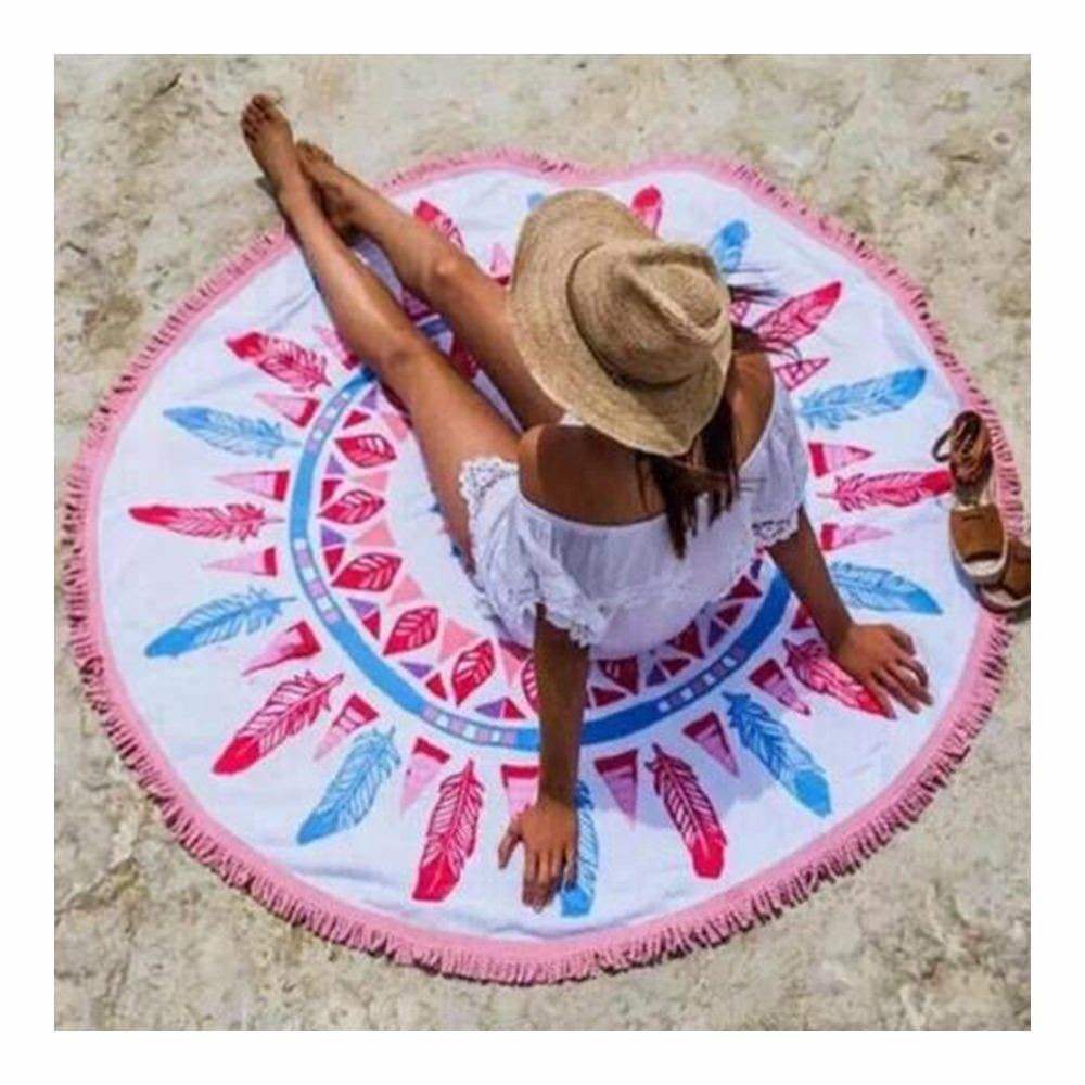 Bohemia Round Tassel Knitted Beach Towel Lantern Towel    4