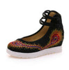 Chinese Ethnic Embroidery Inner high Heel Elevator Cheongsam Dress Shoes Arrow