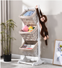Wooden Magazine Rack With 3 Baskets