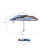 Van Gogh Oil Painting Umbrella Recreative Three-fold Umbrella for Sunny and Rain