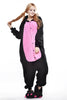 Adulte Unisexe Pyjama Costume Cosplay Animal une Pièce Combinaison Noire Cochon