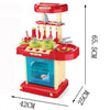 Enfants Ustensiles de Cuisine Set Maison Jeu Changeable Combinaison Rouge/Rose