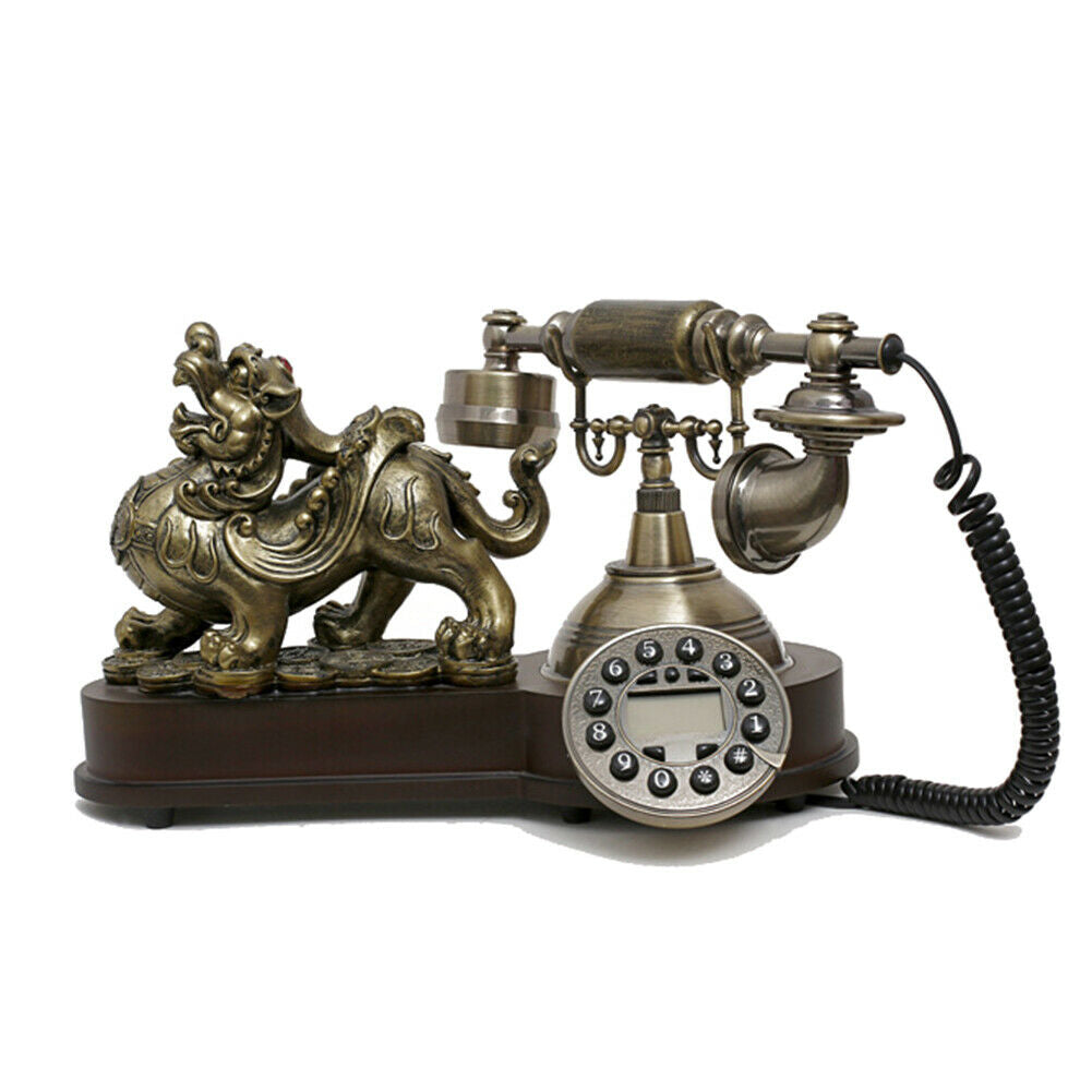 Antique Style dial button Phone French Style Old Fashioned Handset Telephone