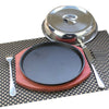 Gegrillt Filet Steak Rosenholz Boden 23cm Eisen Platte Gabel