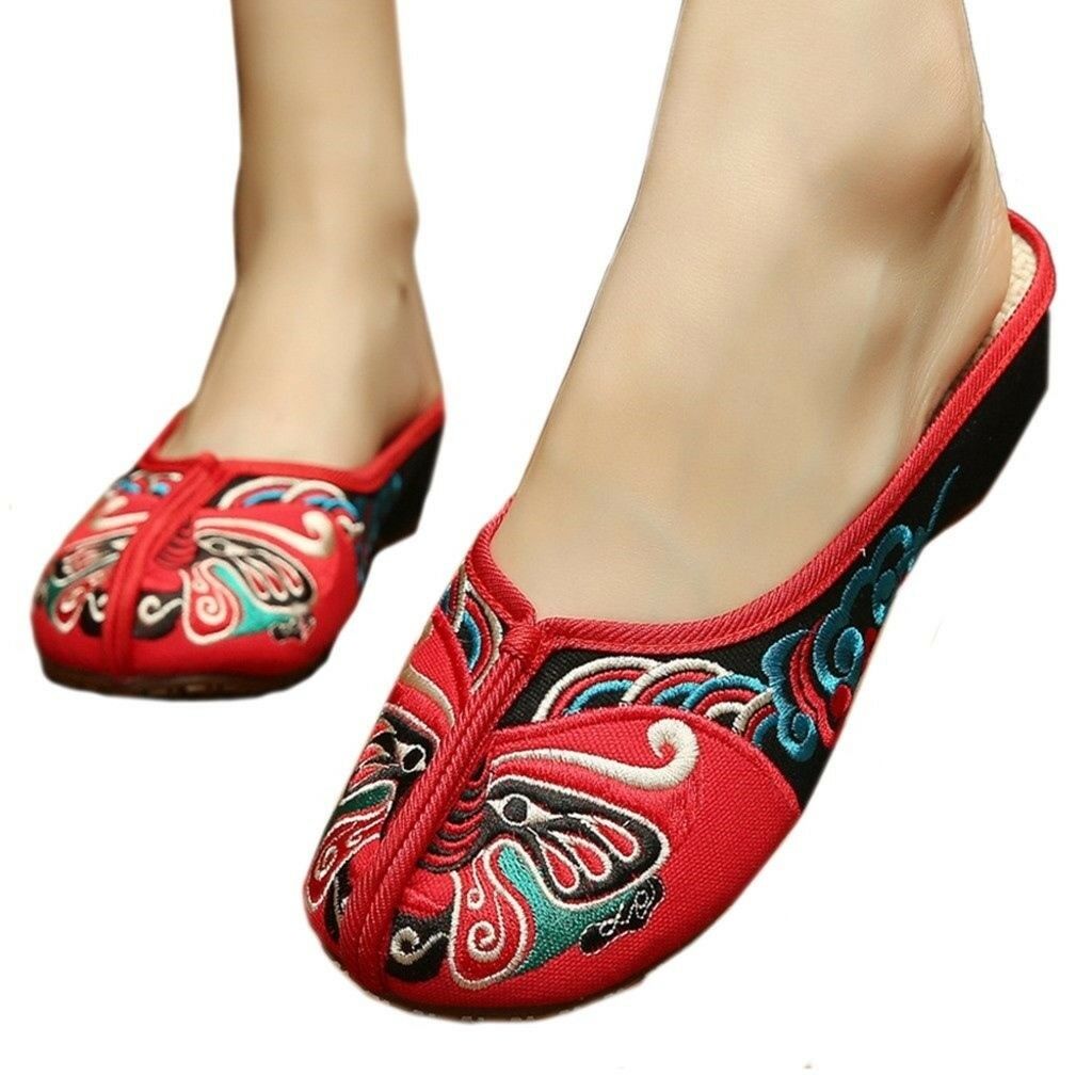 Facial Makeup Old Beijing Embroidered Cloth Shoes Sandals