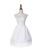 Volle Spitze Eingebauten Tutu Ausgestellt Party Ball Cocktail Midi Kleid Für