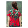 Drucken Slim Stehkragen Kurzarm T-Shirt