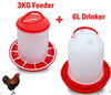 Aves Birds Pollo Bebedero 6L AND 3KG Alimentador
